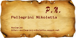 Pellegrini Nikoletta névjegykártya