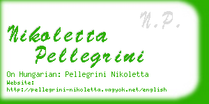 nikoletta pellegrini business card